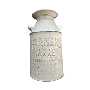 White distressed Farmers Market Vase/Jug Decor